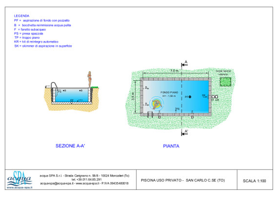 piscina interrata, costruzione in casseri isoblok, scala inox, realizzazione Acqua SPA®